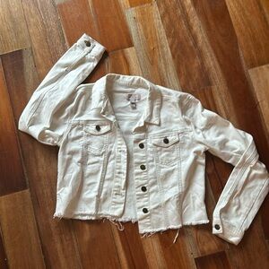 White jean jacket